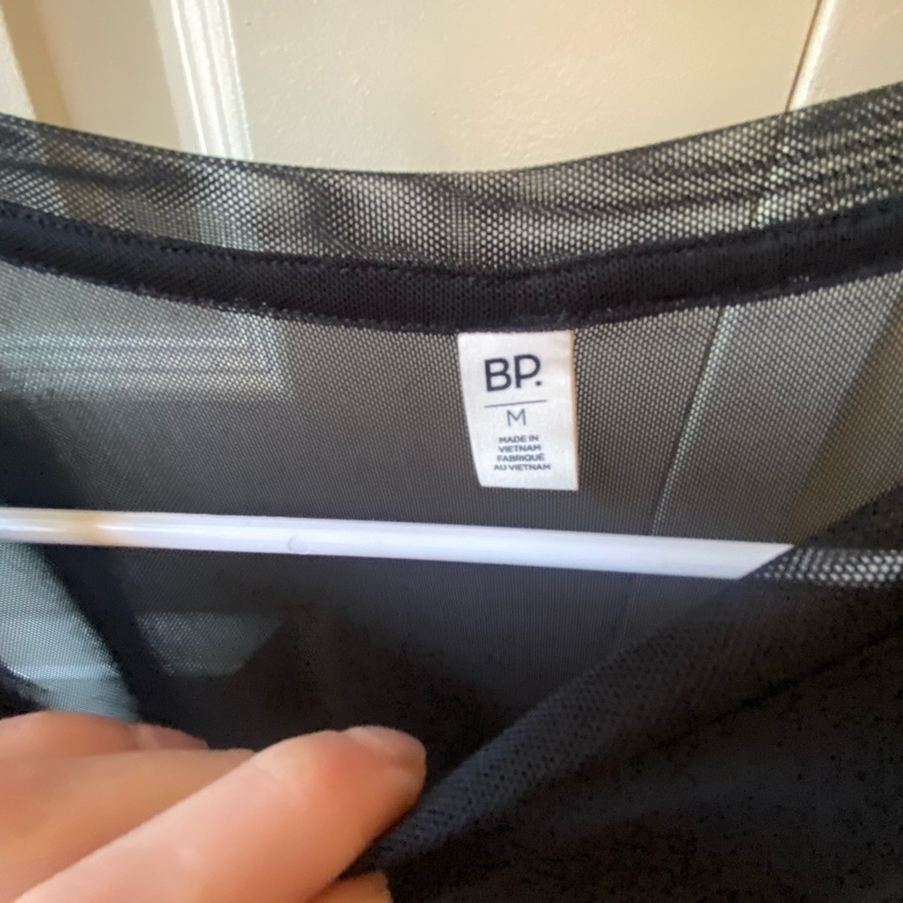 Black BP top (sheer) NEVER WORN fits like a Small/medium